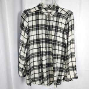 American Eagle Womens Small Gray Ahh-Mazingly Soft Flannel Jegging Fit Shirt